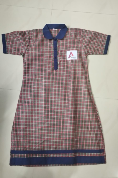 Red Check Uniform Frock
